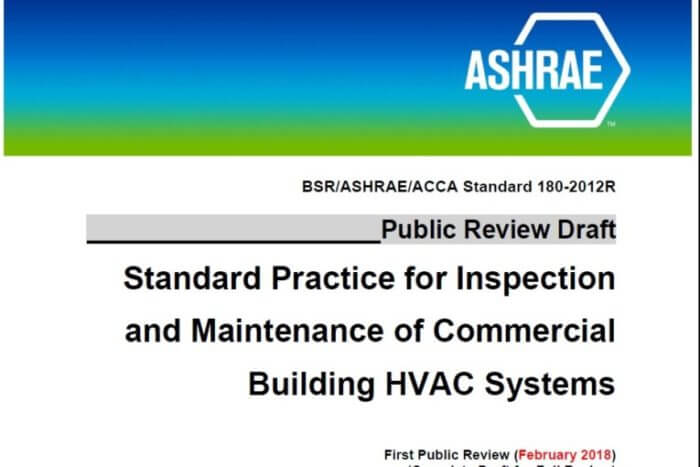 Standard practice for inspection and maintenance of commercial building HVAC.